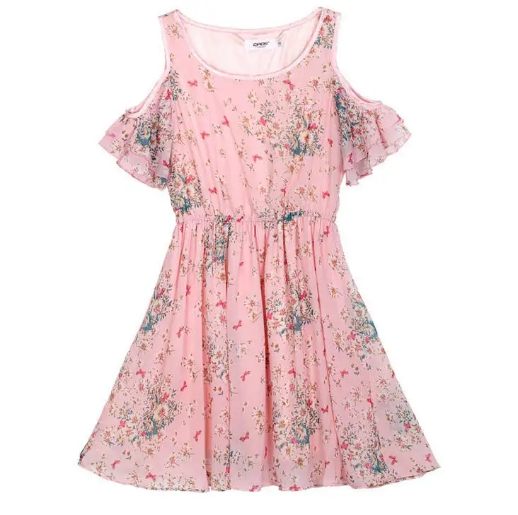 2017 новый распечатать лето dress женщины повседневная коротким рукавом chic шифон