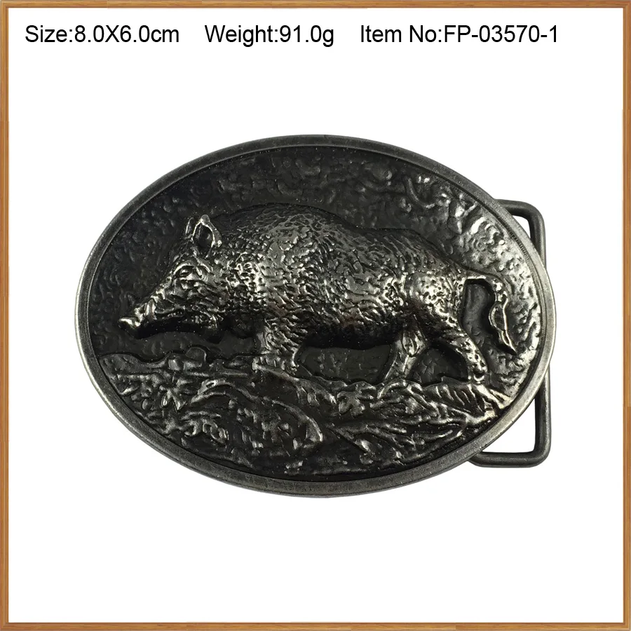 BuckleClub retro 3D wild boar jeans gift belt buckle FP-03570-1 antique silver finish for men 4cm width loop drop shipping | Дом и сад