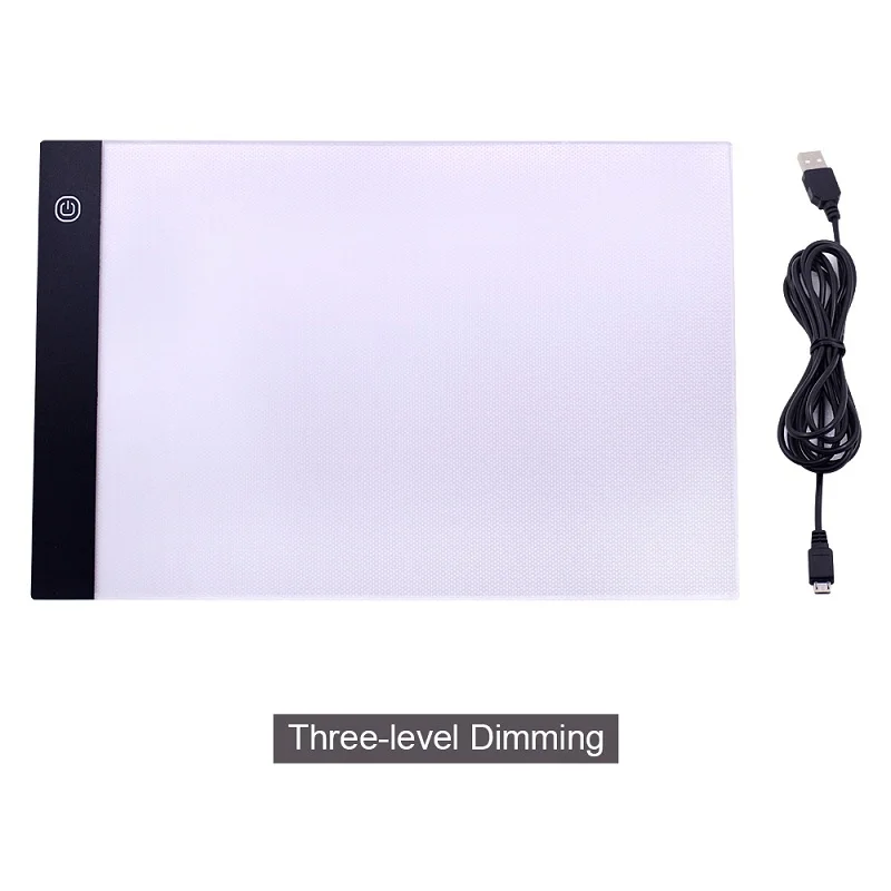 three-level dimming A4 светодиодный световой короб графический планшет Tracer цифровой планшет Рисование лист для копирования доска Artcraft эскиз исправление горный хрусталь - Цвет: three-level dimming