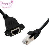 cat5 ethernet extension cable male to female screw panel mount ethernet lan network cable adapter for pc laptop 0 5m 1m 1 5m 2m