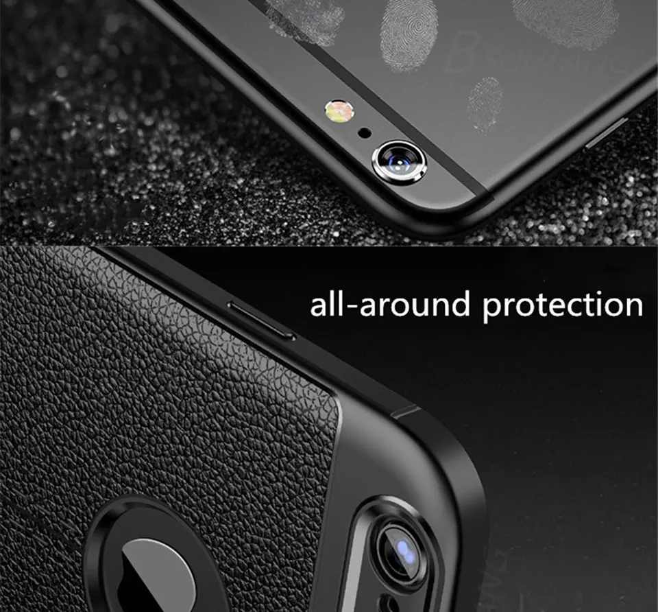 BSLIUFANG роскошный противоударный матовый чехол для iPhone 6 7 8 Plus 6s TPU кожаный мягкий чехол для телефона iPhone X XR XS Max чехол