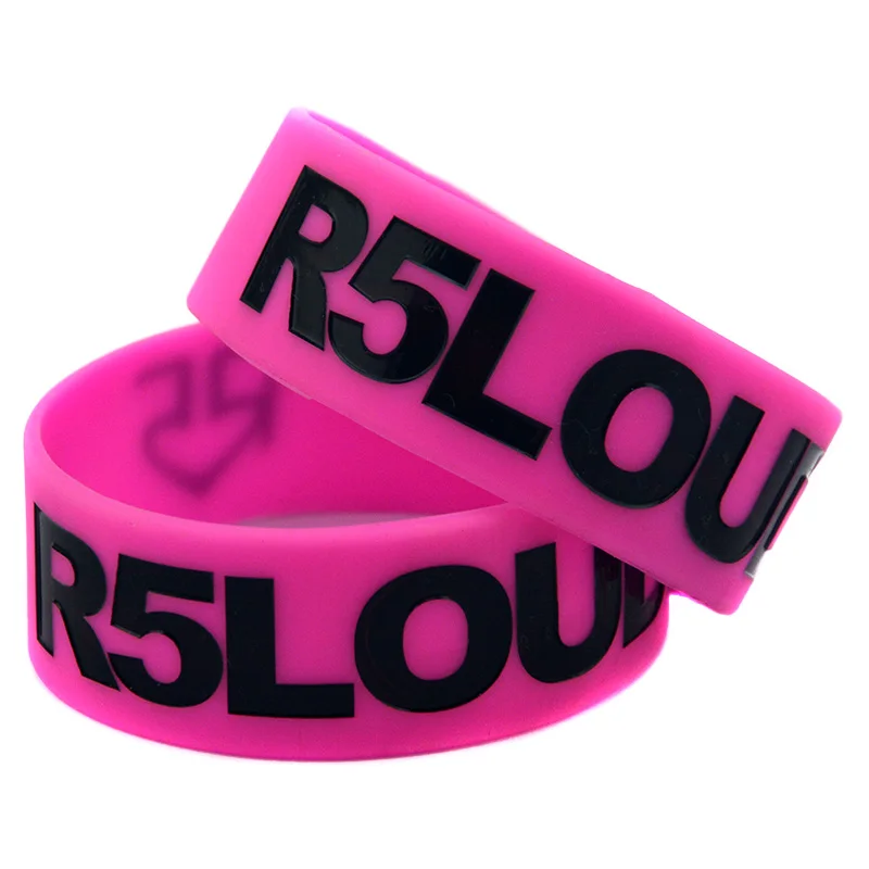 1 шт. R5 громче Wristband Силикона один дюйм бумага для плоттеров с Музыкальный