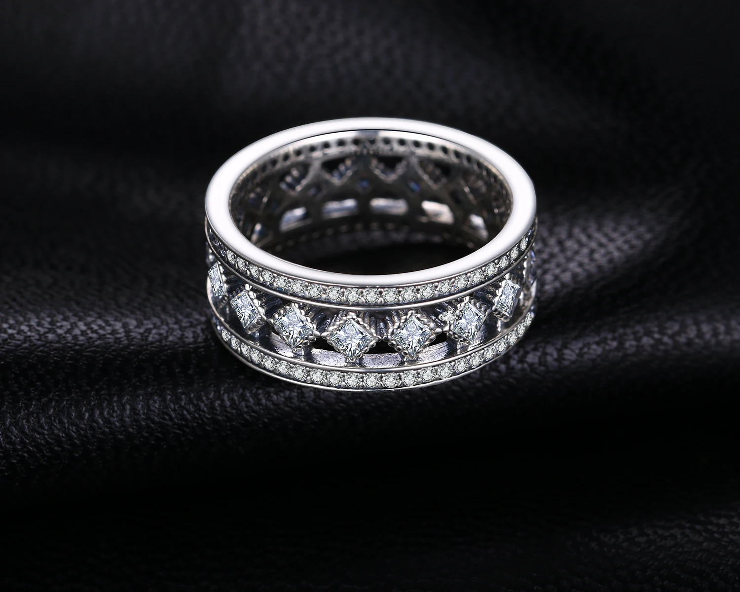 Jewelrypalace стерлингового серебра 925 Винтаж чары открытые коктейльное кольцо Круглый Модные украшения Сталь кольца для женщин/девочек