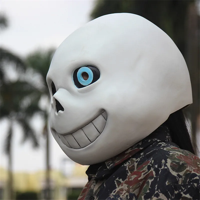 1:1 костюм для косплея на Хеллоуин фильм игра бутафорская маска Sans Undertale шлем жесткий Латекс Косплей Sans Papyrus Шлем Полный головной маски
