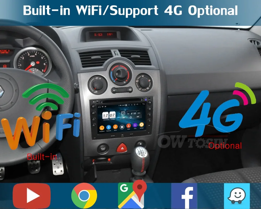 " ips 8 ядерный 4G+ 64G Android 9,0 автомобильный dvd-плеер для Renault Megane 2 ii 2003 2004 2005 2006 2007 2008 2009 CarPlay мультимедиа