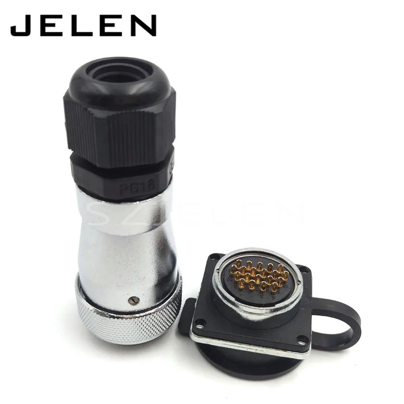 Водонепроницаемый разъем WF28 для кабеля питания 20 штырьков светодиодный