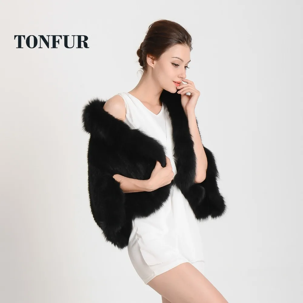 2019 Новое поступление Специальное предложение! Вязаная Шаль из натурального меха