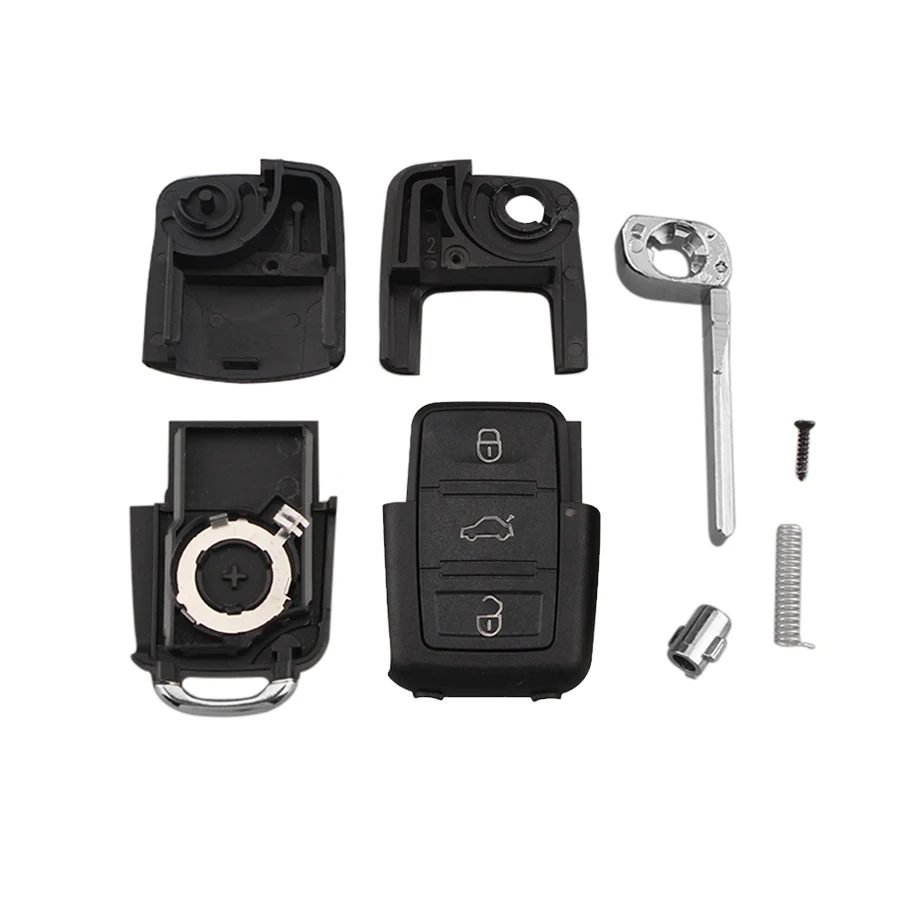 3 кнопки складной чехол для дистанционного ключа от машины VW Passat Polo Golf Touran Bora Ibiza
