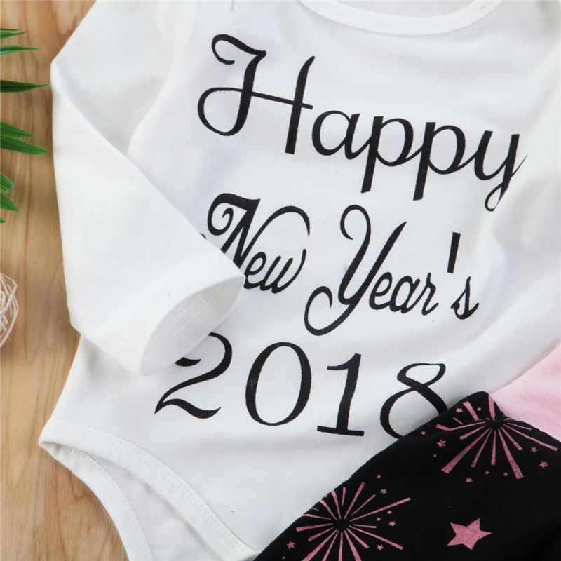 Мой первый новый год 2018 одежда для малышей комбинезон с длинными рукавами и