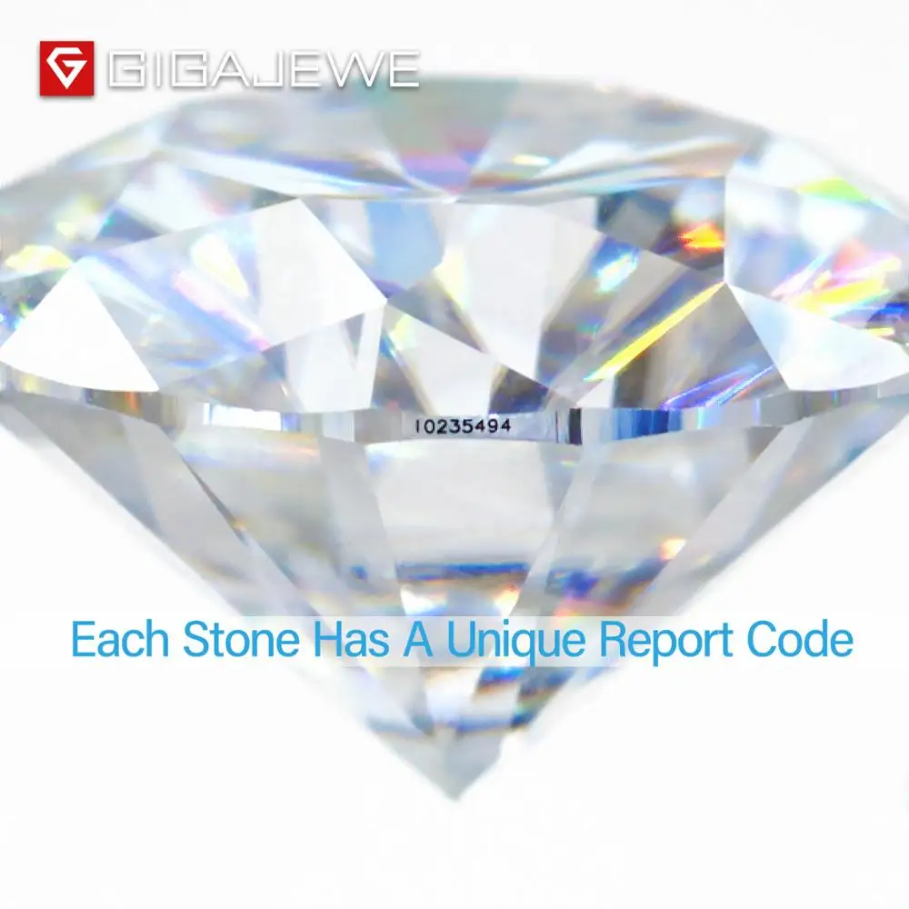GIGAJEWE D color 1-3ct VVS1 Круглый Муассанит россыпью Алмазный тест прошел высшее качество с сертификатом лабораторный драгоценный камень для изготовления ювелирных изделий