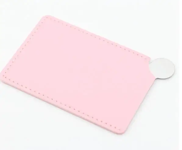 Pink 2 шт./лот небьющееся портативное небьющееся косметическое зеркало из нержавеющей стали, зеркало для макияжа, подарок на день рождения - Цвет: Pink