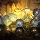 Светодиодная гирлянда, креативный шерстяной шар, лампа на батарейках, домашний декор, сказочный свет для рождественской свадебной вечеринки
