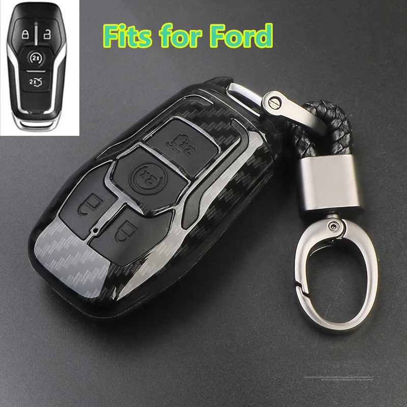 Карбоновый чехол для ключа автомобиля 2015 2016 FORD FUSION MONDEO MUSTANG F 150 LINCOLN EDGE EXPLORER MK 4