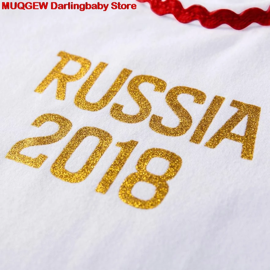 Младенческой Детское платье для новорожденных девочек с принтом букв России Footall