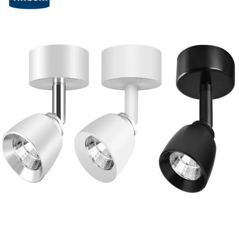 7w 9w led COB downlight dimmable LED ceiling lamp Recessed Spot light 110V 220V silver / white / black body