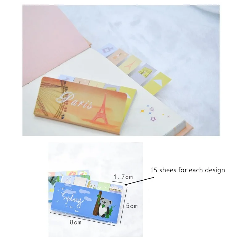 5 шт. Go travel sticky note Бразилия Токийский город Париж путешествие цвет блокнот