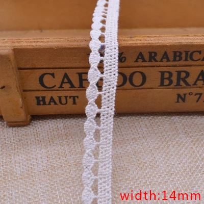 NO 086 14mm Новая горячая распродажа 5yd/лот Высокое качество бежевый дизайн кружевная ткань лента хлопок кружево отделка шитье одежда материал аксессуары DIY - Цвет: NO 086 14mm