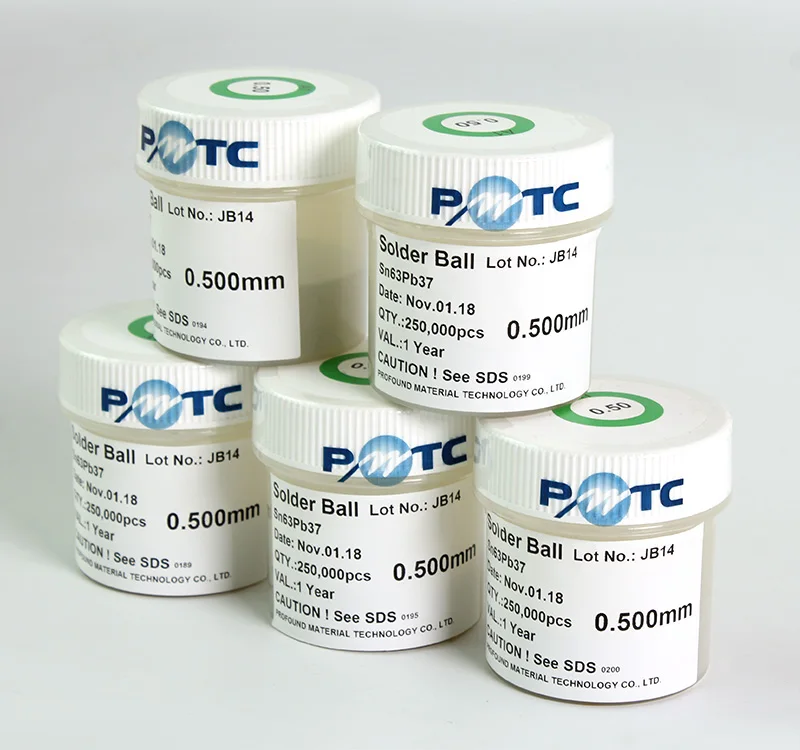 PMTC Sn63Pb37 BGA свинцовый припой в шариках 250 K/бутылка 0,2/0,25/0,3/0,35/0,4/0,45/0,5/0,55/0,6/0,65/0,76 для SMT/PCB фрезерный станок для BGA паяльная