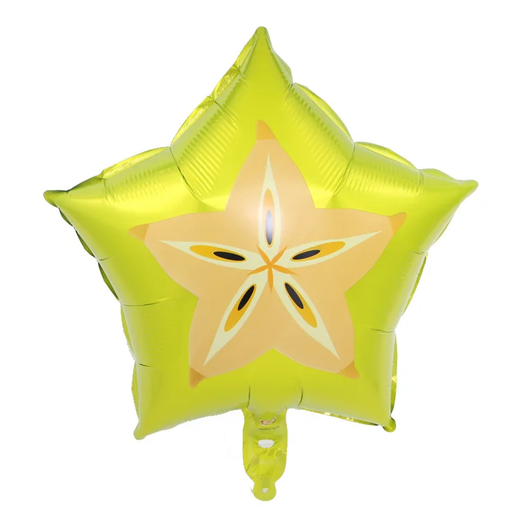 50pcs 18 inch Fruit Party Aluminium Foil Balloon Carambola Kiwi Pitaya Orange Strawberry Birthday Decoration Kids | Дом и сад