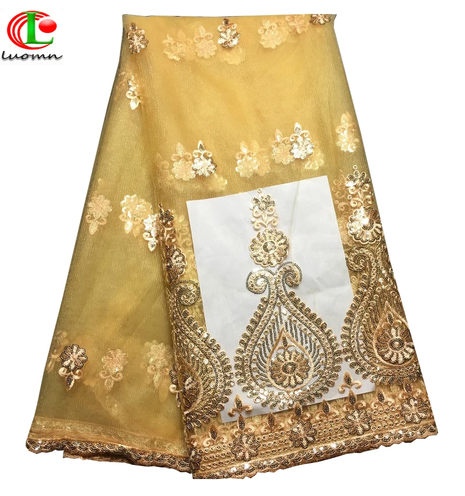 African White Sequins Net Lace Fabric 2017 Style Nigeria Sequined Swiss Mesh Tulle For Women Party Wedding Dress Fabrics | Дом и сад