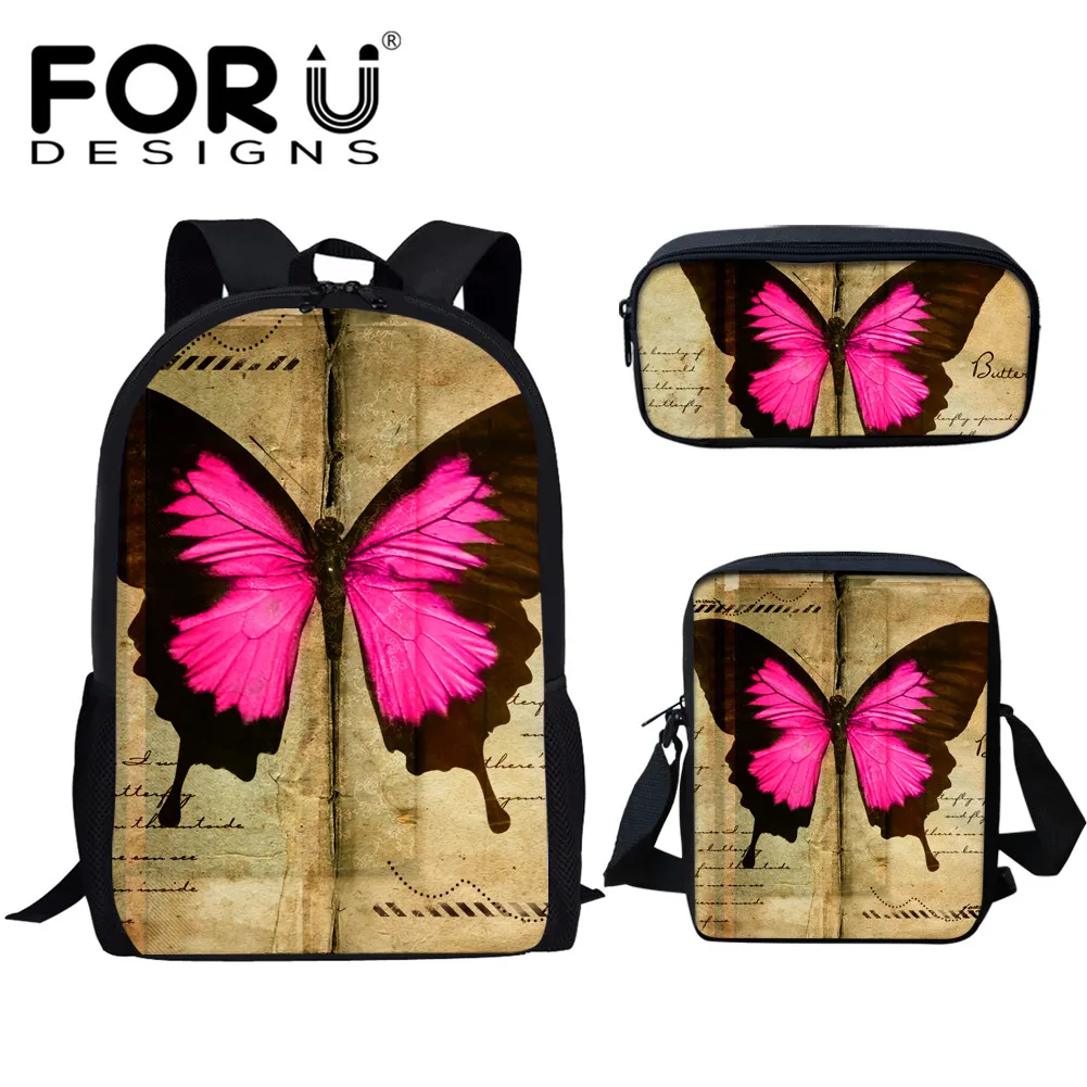 FORUDESIGNS/комплект детской школьной сумки для мальчиков и девочек с 3D рисунком