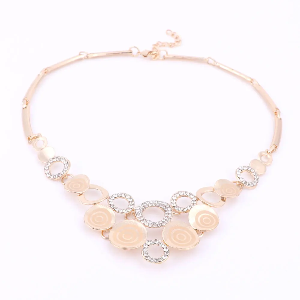 Женский модный комплект ювелирных изделий в стиле бохо золотое ожерелье с