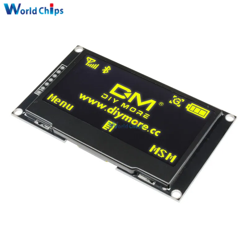 2,4" дюймовый ЖК-экран 12864 128X64 OLED дисплей модуль IIC IEC SPI серийный C51 STM32 SSD1309 для Arduino белый/синий/зеленый/желтый