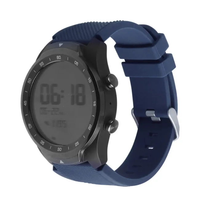 Силиконовый браслет SIKAI 22 мм для Ticwatch Pro моющийся ремешок для Ticwatch Pro samsung gear S3 huawei GT Magic Amazfit GTR 47 мм - Цвет: Синий