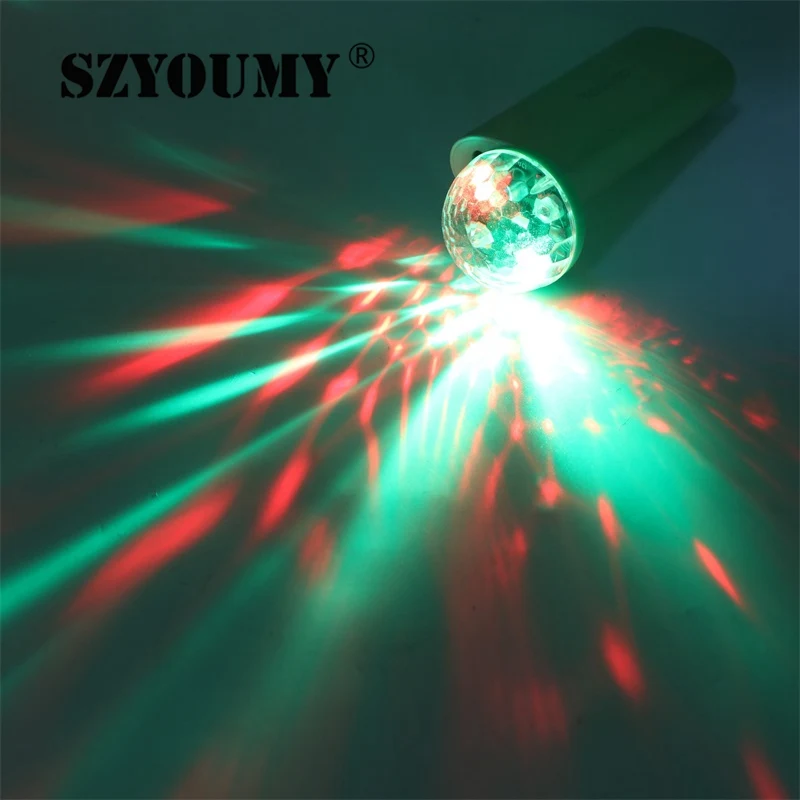 Микрофон SZYOUMY Mini USB для караоке цветной яркий неоновый микрофон с подсветильник