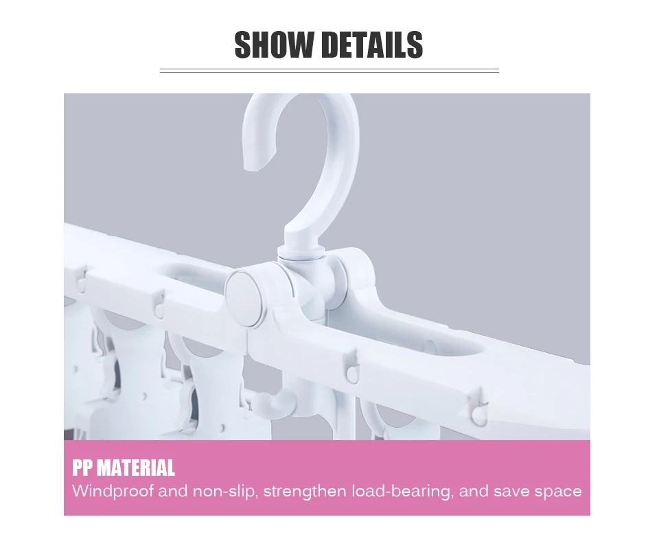 Multifunctional Plastic Foldable Clothes Hanger Save Space Laundry Drying Racks Wardrobe Closet Storage Organizer Clothes Hanger