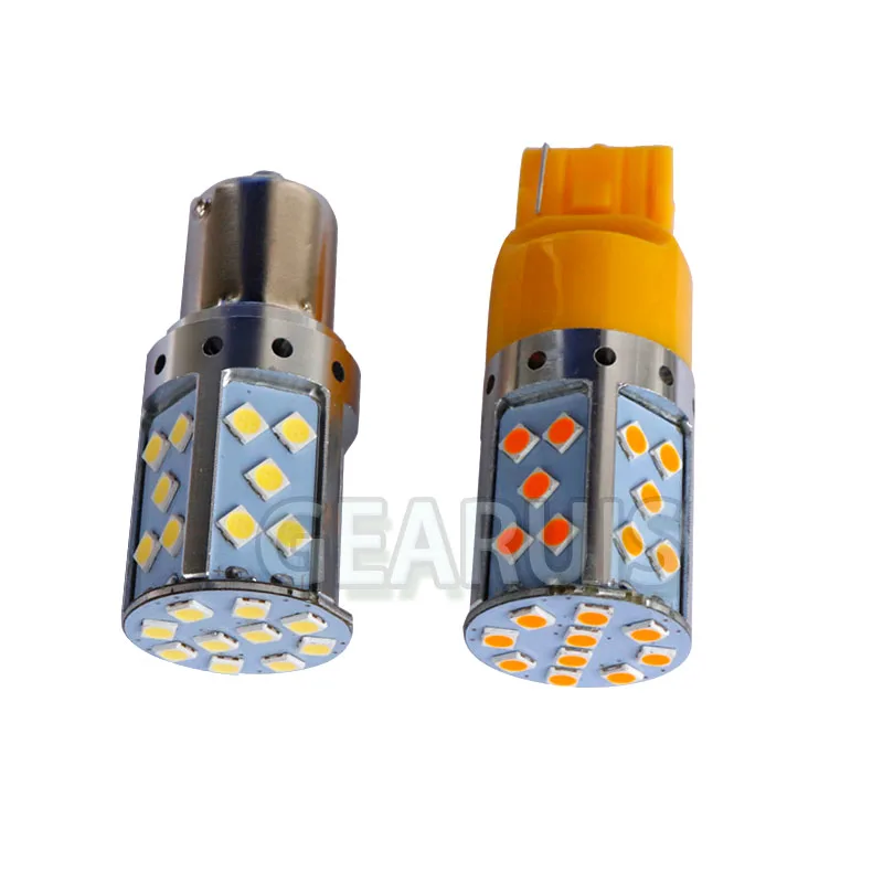 18 Вт No Hyper Flash 1156 bau15s py21w ba15s p21w 1.5A 35 smd 3030 светодиодные T20 7440 Обратные резервные