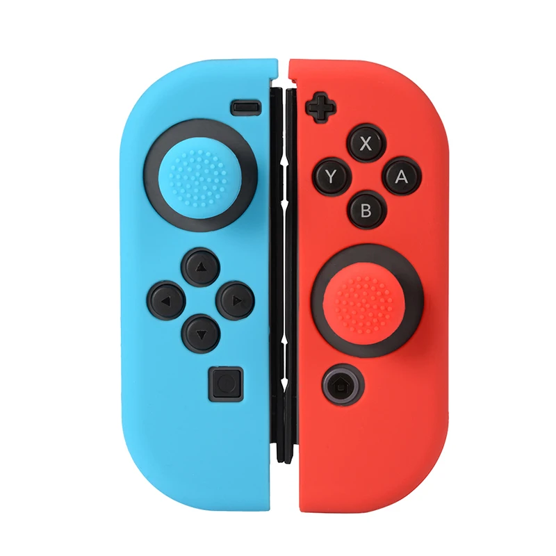 Silicone Case 11 in 1 Cover For Nintend Switch NS Console Joy-Con Protective Skin with Thumb Stick Grip Joystick Caps | Электроника
