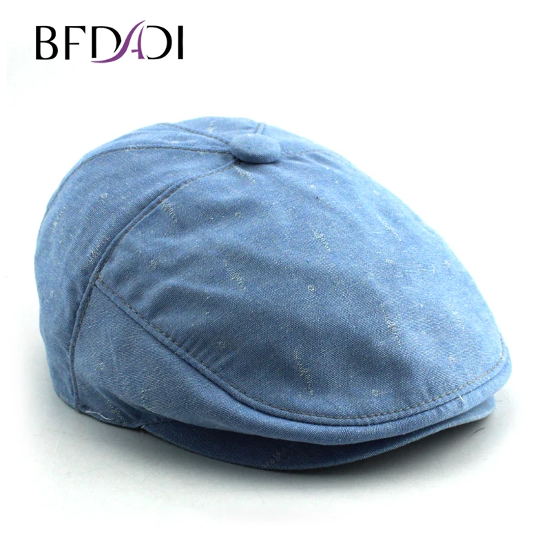 

BFDADI 2021 New Unisex Summer Plain Color Linen Newsboy Beret Peaked Cap Comfortable Breathable Mesh Driver Casual Hat