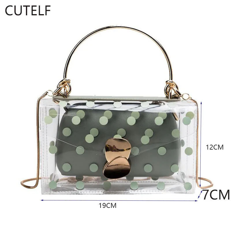 Прозрачная сумочка на ремне sac основной femme 2019 nouveau желе цепи сумки женские ручные