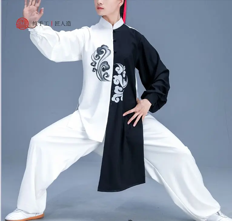 Унисекс На Заказ весенние и осенние костюмы тай чи wushu taijiquan форма для боевых