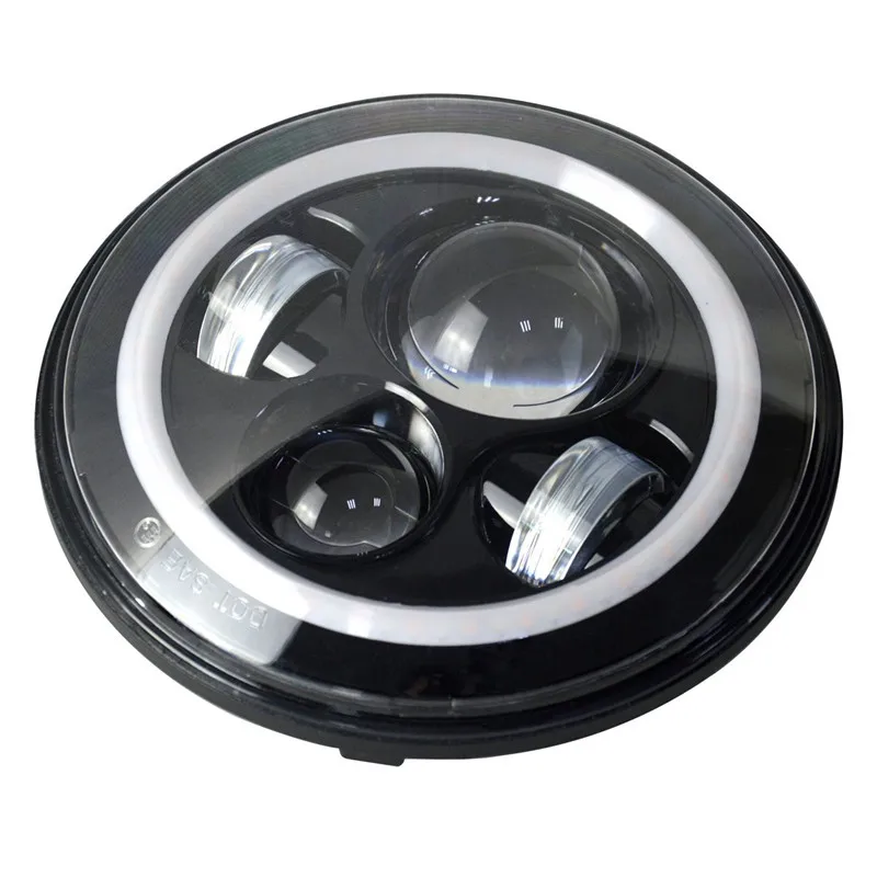 7 ''круглый светодиодный светильник Harley для Jeep CJ Wrangler JK вождения с Halo ring Angel eyes DRL