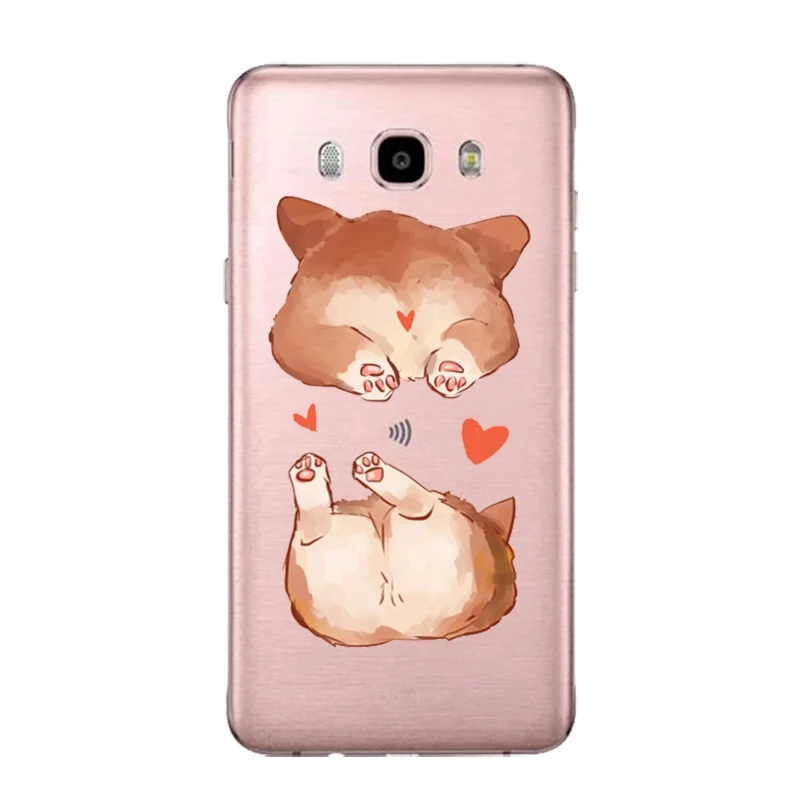 Мягкий прозрачный чехол из ТПУ для Samsung J3 J5 J7 S6 S7 S8 note8 A3 A5 C7 J2prime с принтом собаки