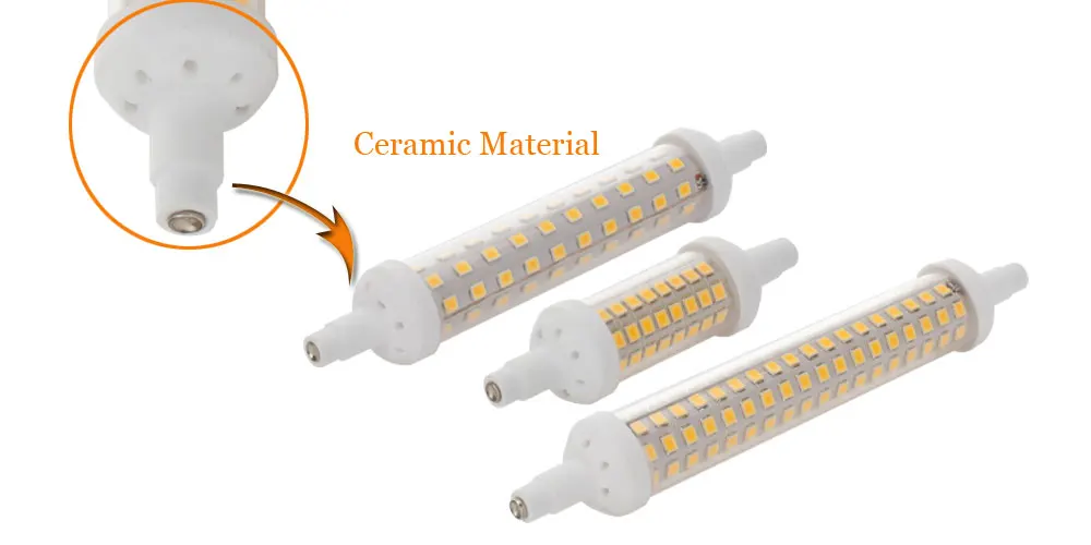 10x Керамика R7S Светодиодный светильник 10 Вт 15 20 SMD 2835 J78 J118 J135 светодиодный
