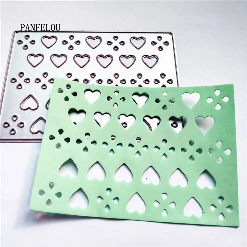PANFELOU панели в форме сердца металла ремесло бумаги высечки Скрапбукинг/DIY