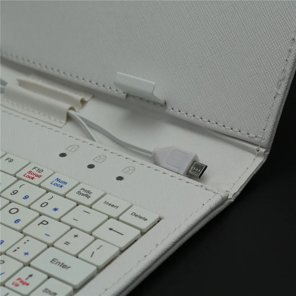 KMAX Клавиатура Кожаный usb разъем чехол для дюймов 7 8 планшетный ПК мини-накладка