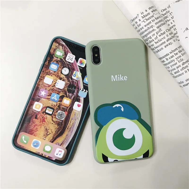 Милые Мультяшные Монстры университет Майк Салли Мягкие TPU чехол для iPhone X S XR XS MAX 6 7
