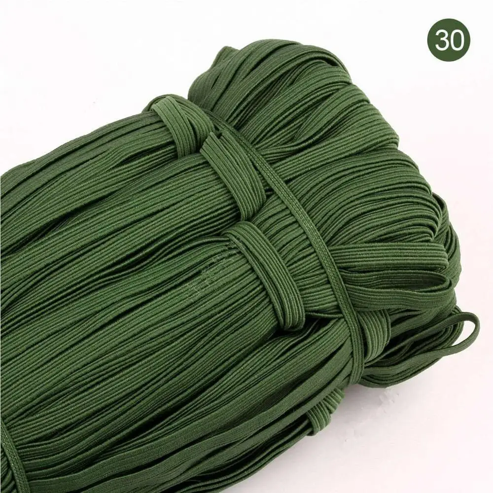 30 Army Green 5Y 6 мм эластичная лента цветная мягкая латексная пряжа эластичная лента s резинка DIY для беременных детей Швейные сумки с аппликацией аксессуары - Цвет: 30 Army Green 5Y