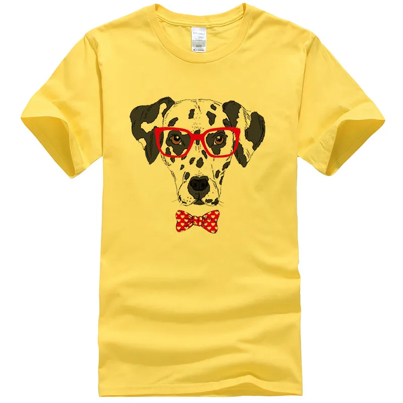 2017 Модная хлопковая Футболка с круглым вырезом и принтом собаки мужские женские