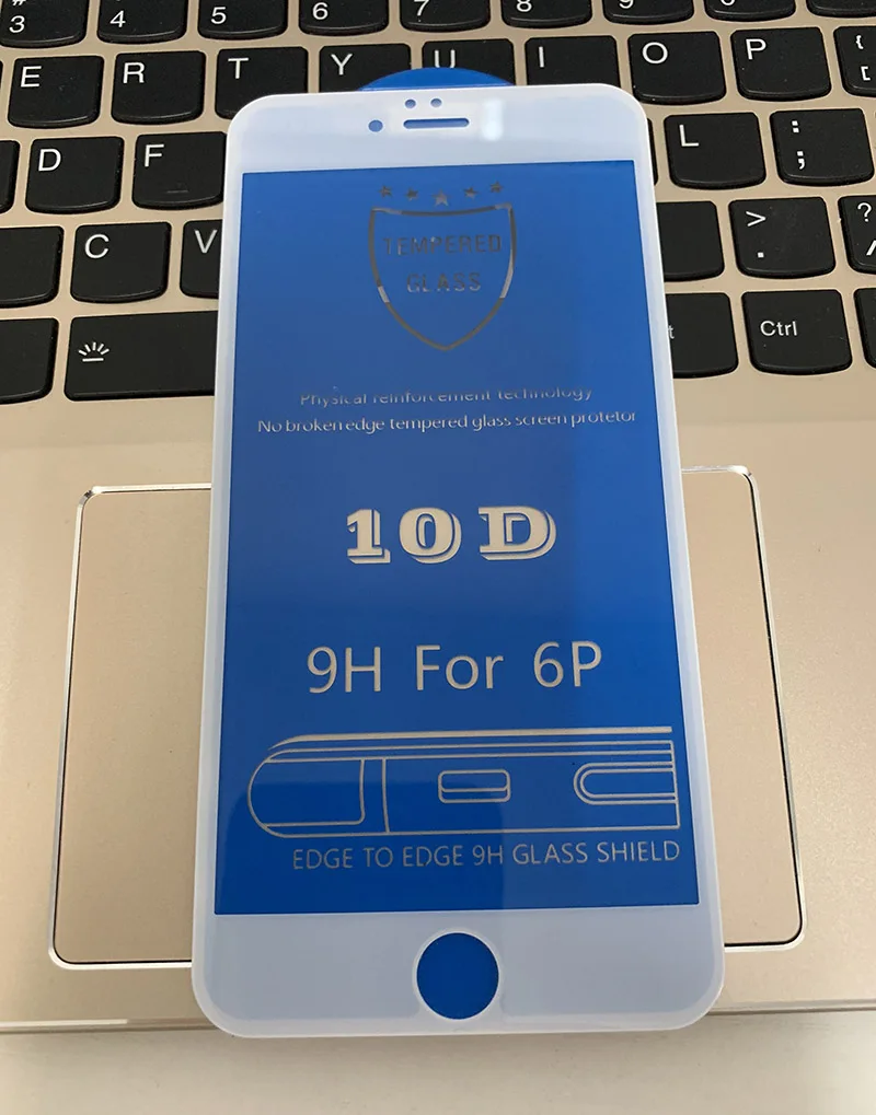 100 шт новая 9H 10D полностью клейкая пленка из закаленного стекла для iPhone 6 7 8 X XR XS Max