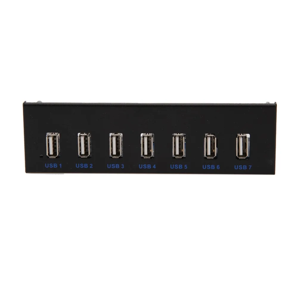 7 портов s USB 2 0 Hub порт кабельный концентратор для 5 25 дюйма CD ROM Drive Bay Передняя