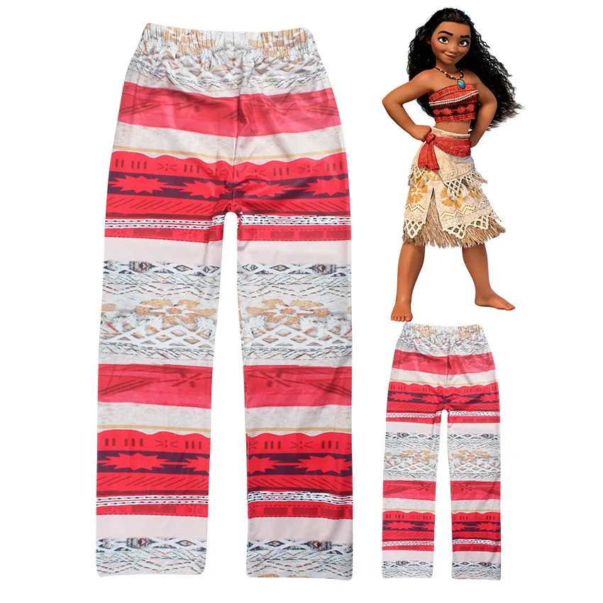 Обувь для девочек Брюки Moana Мауи костюм детская одежда Повседневные спортивные