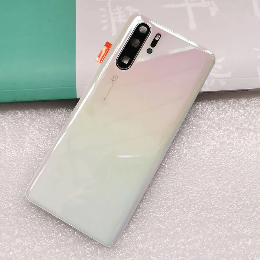 Оригинальная задняя крышка батарейного отсека для huawei P30 Pro p30pro Задняя стеклянная крышка корпуса задняя крышка+ Замена объективов камеры - Цвет: Pearl White