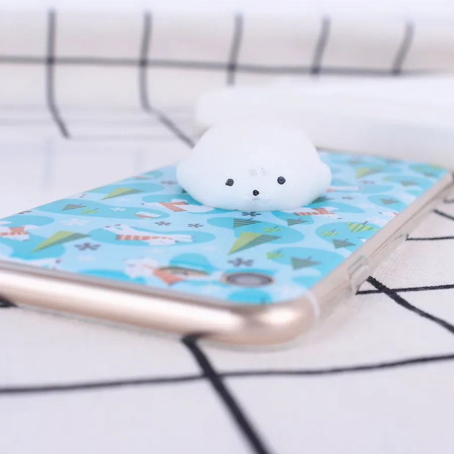 Phone Case For iphone 7 6S 6 Plus 5 5S Lovely 3D Cartoon Animal Panda Toys Squishy Squeeze Fashion Silicon Soft Cover |