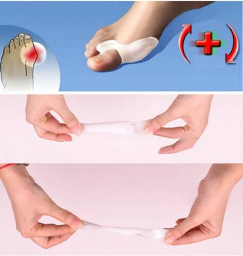 2 шт. силиконовый гель Bunion Splint большой палец сепаратор перекрытия распределитель