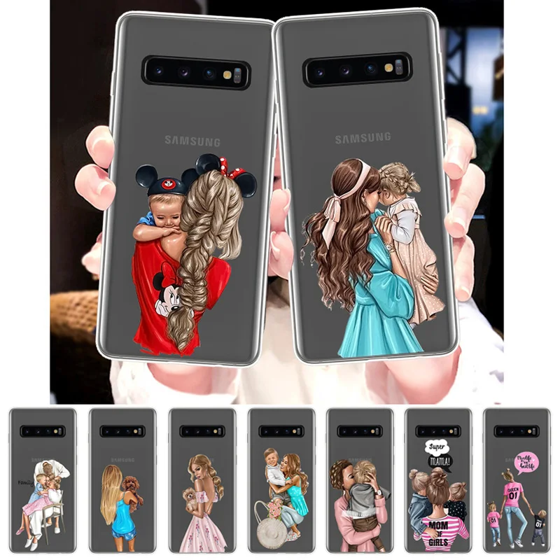 Милый детский чехол для samsung Galaxy S10 S9 S8 S7 S6 Plus Lite edge мягкий прозрачный силиконовый